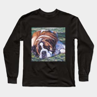 Saint Bernard Fine Art Painting Long Sleeve T-Shirt